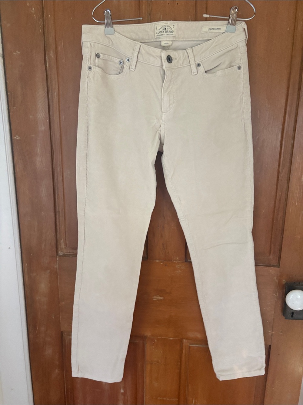 Lucky Brand women’s Corduroy Pants in Light Cream